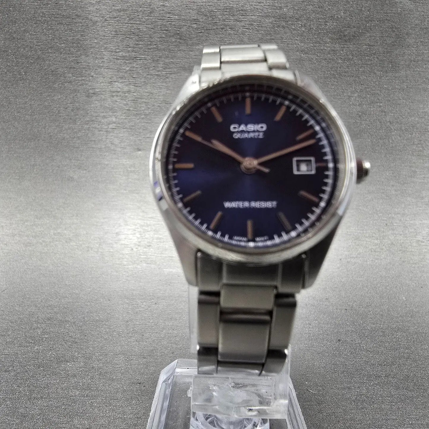 Casio Watch Women 26mm Blue Dial Silver Tone Date Round LTP-1175 New Battery5
