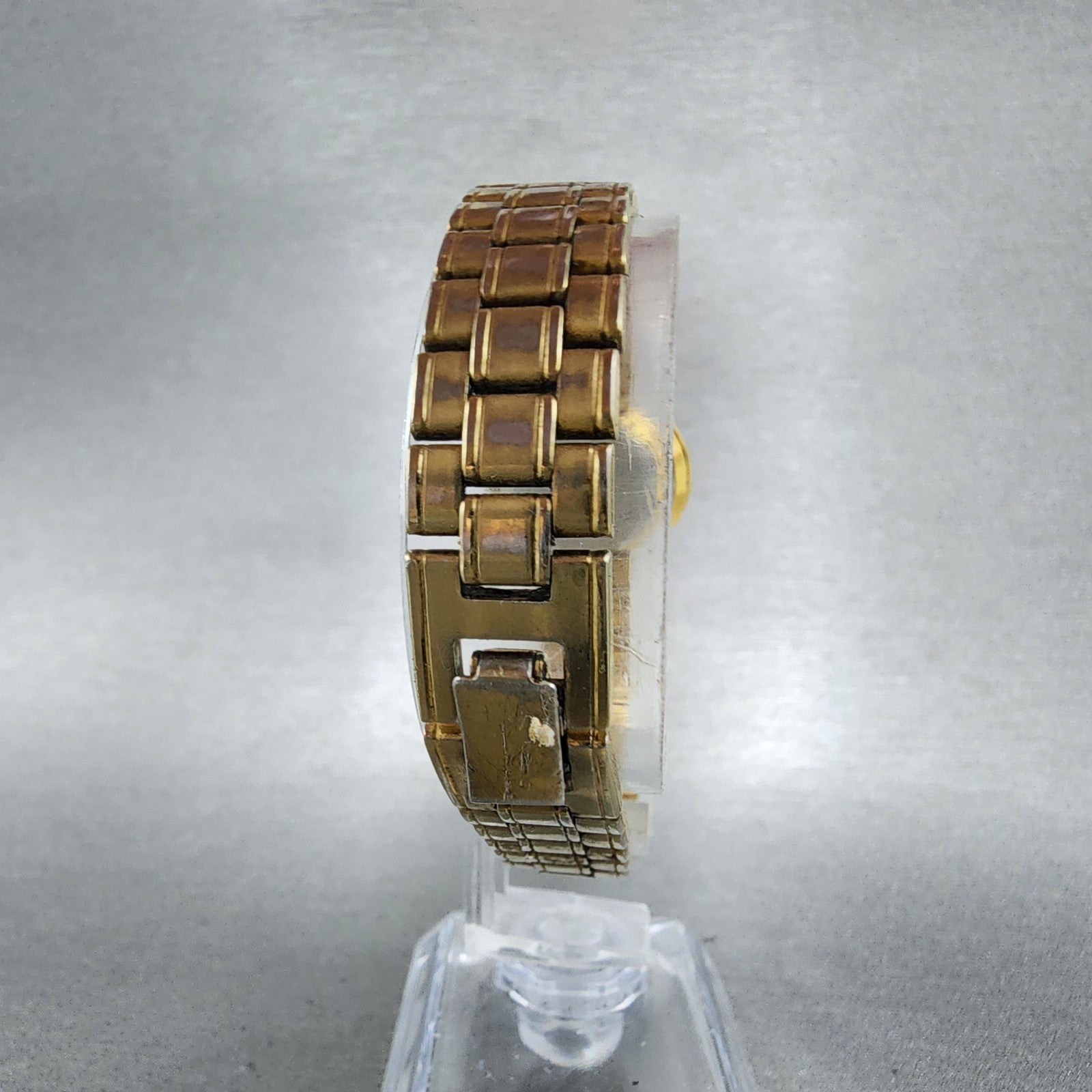 Seiko Watch Women 22mm Black Dial Gold Tone Round 1N010B10 New Battery VTG7