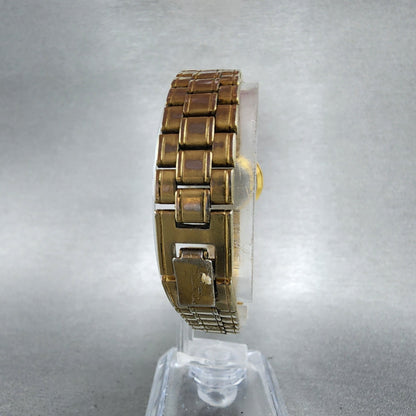 Seiko Watch Women 22mm Black Dial Gold Tone Round 1N010B10 New Battery VTG7