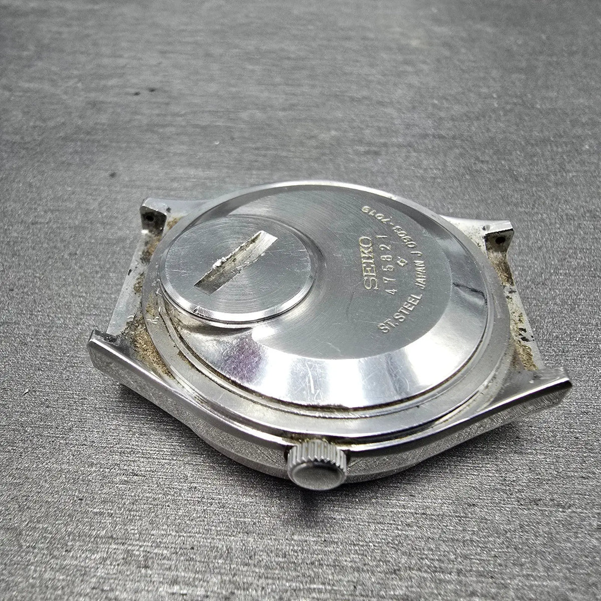 Seiko SQ 4004 Watch Men 36mm Blue Dial Steel Daydate Round 0903-7019 PARTS11