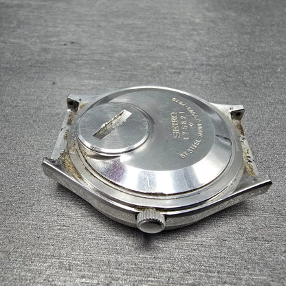 Seiko SQ 4004 Watch Men 36mm Blue Dial Steel Daydate Round 0903-7019 PARTS11