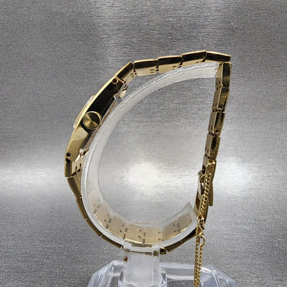 Seiko Watch Women 16mm Gold Dial Gold Tone Manual Rectangle 113399 Runs6