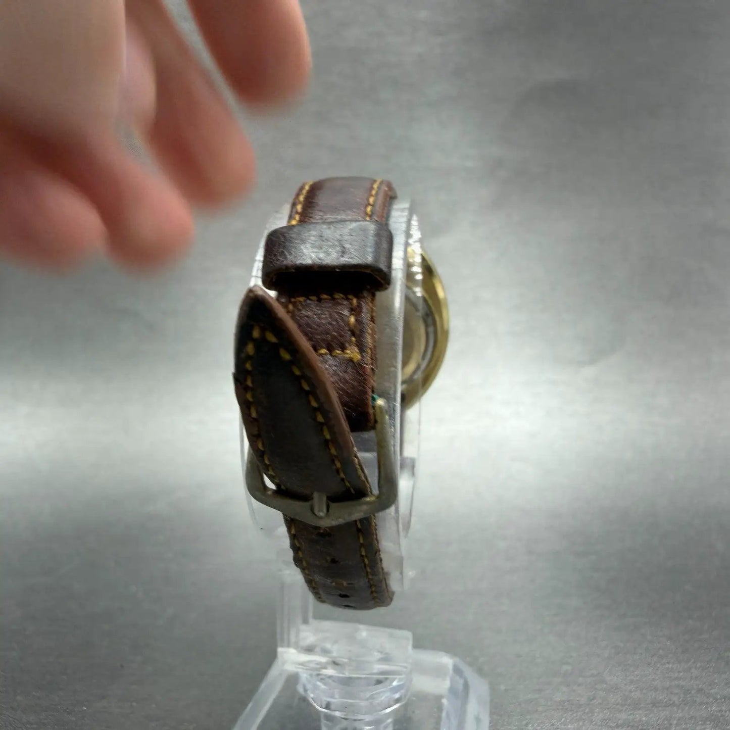 Bulova Accutron Watch Women 27mm Champagne Dial Gold Tone Round N3 PARTS Vintage8
