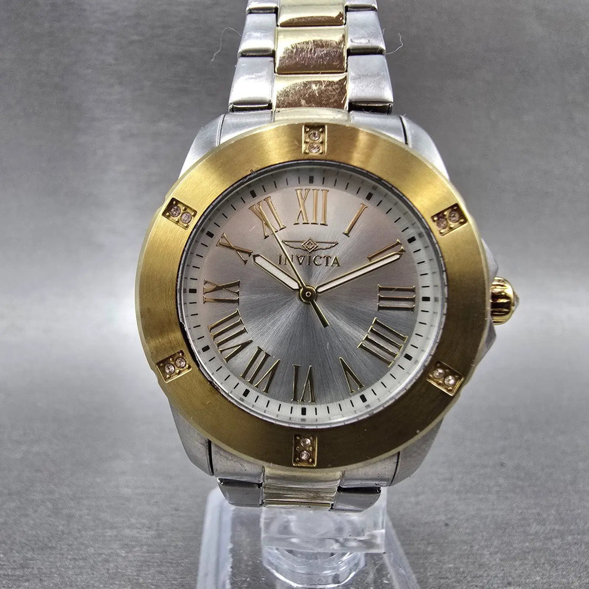 Invicta Angel Watch Women 33mm Silver Dial Two Tone Round 19256 New Battery5