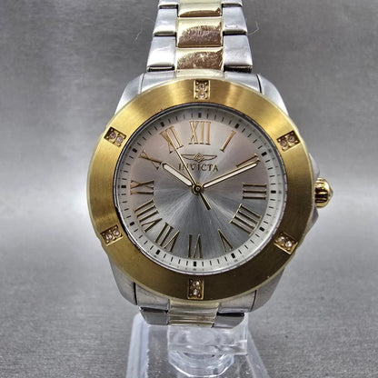 Invicta Angel Watch Women 33mm Silver Dial Two Tone Round 19256 New Battery5