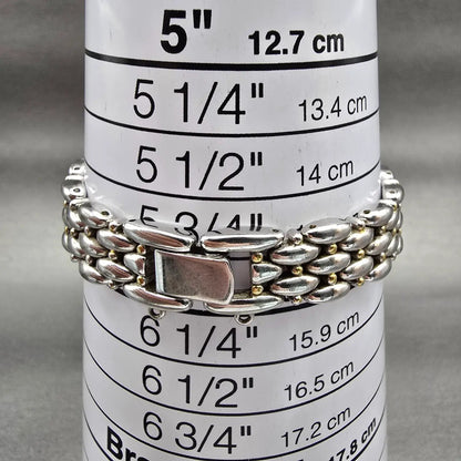 Seiko Belfina Watch Women 21mm MOP Dial Two Tone Gemmed Round 1F21-0C70 New Batt9