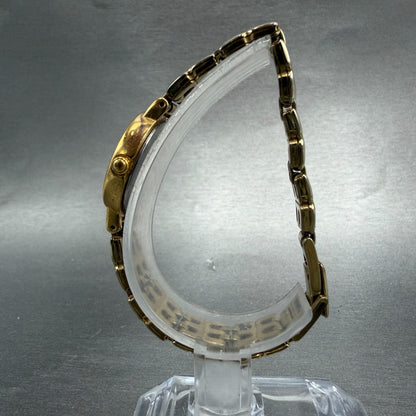 Seiko Watch Women 21mm Champagne Dial Gold Tone Round 1N00-1E09 New Battery BD76