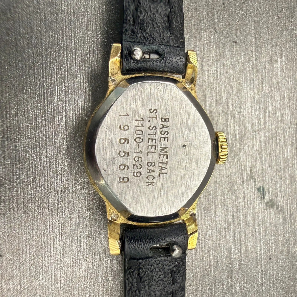 Seiko Watch Women 16mm Gold Dial Gold Tone Round 1100-1529 Mechanical Works VTG10