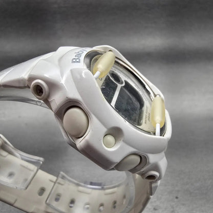 Casio Baby-G BG-169R Watch Women 42mm White Dial White Tone Alarm Chrono New Bat3