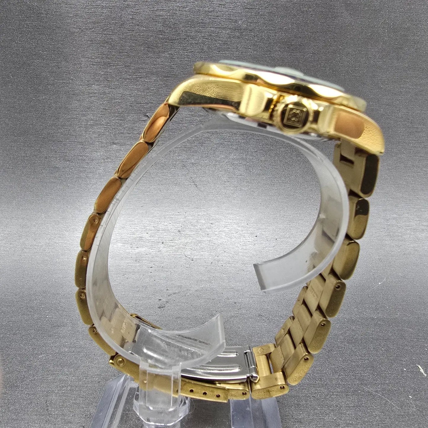 Invicta Pro Diver Watch Men 40mm Champagne Dial Gold Tone Date 14124 New Batt LH6