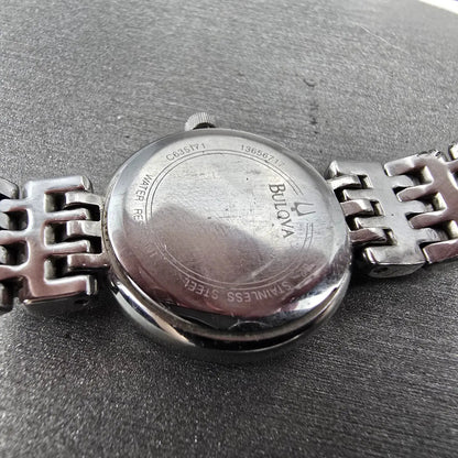Bulova Watch Women 24mm MOP Dial Silver Tone Round READ!!!!!! 96R150 New Battery10