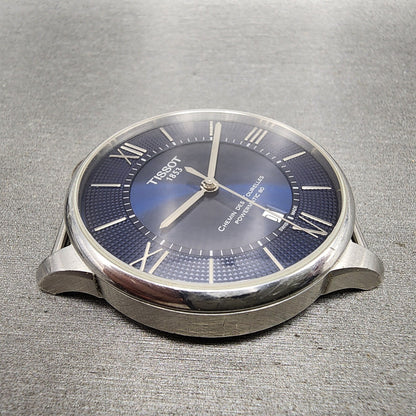 Tissot Chemin Des Tourelles Powermatic 80 Watch Men Blue Dial Steel Date READ!!