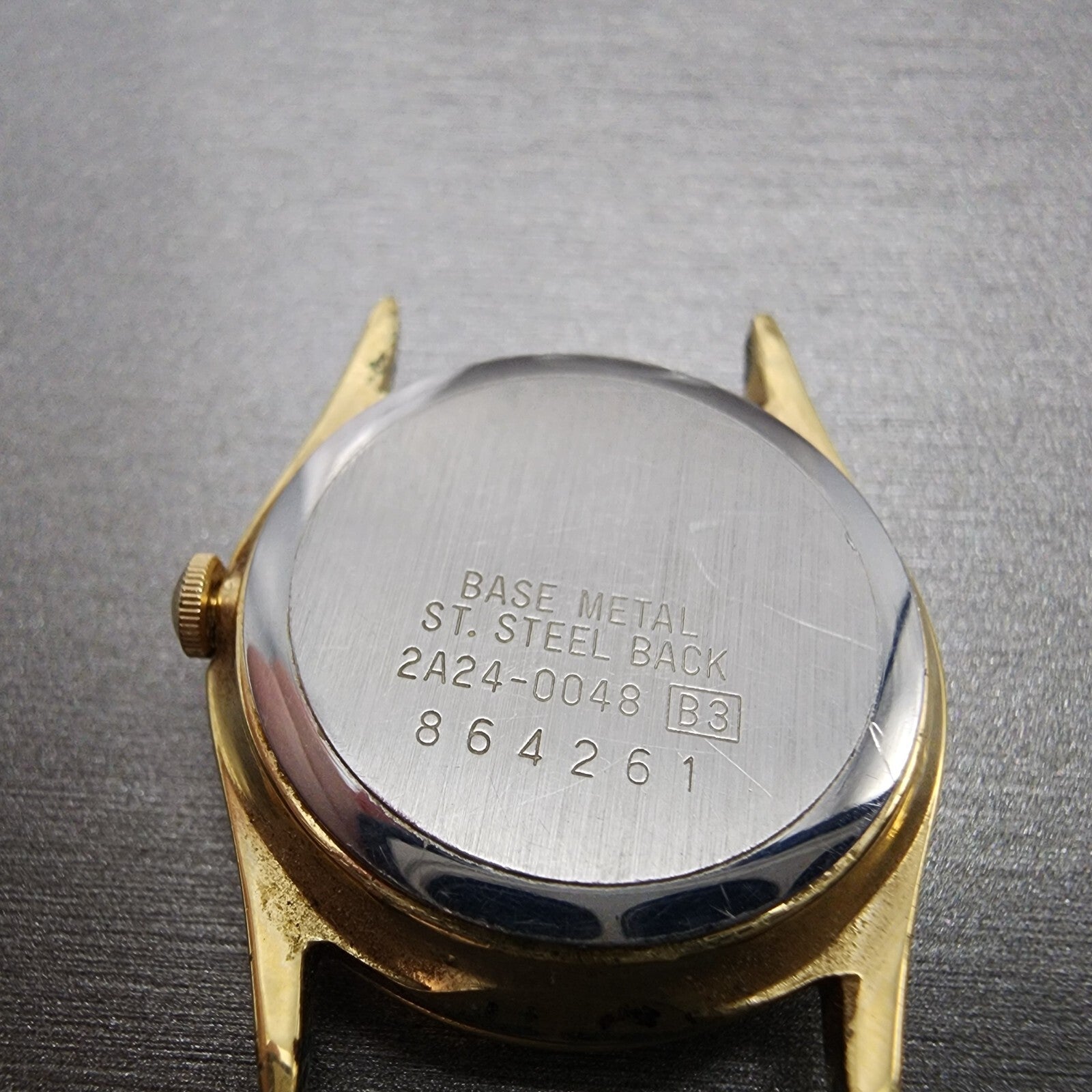 Seiko Moon Phase Watch Women 24mm White Dial Gold Tone Round 2A240048 PARTS7