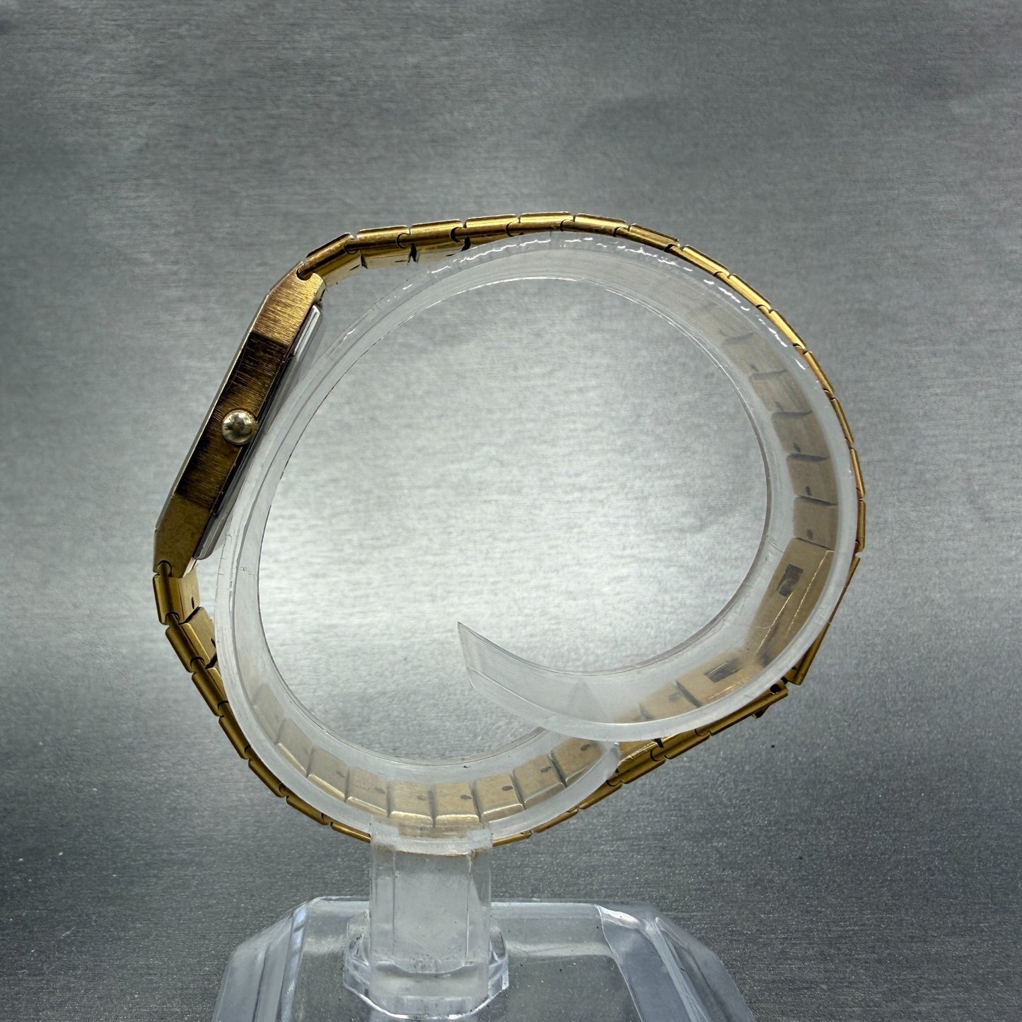 Bulova Watch Women 12mm Black Dial Gold Tone Octagon 92T22 New Battery6