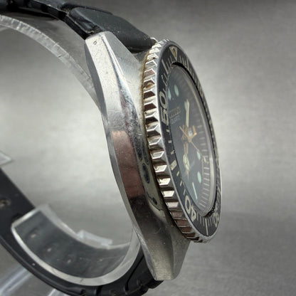 Citizen CQ Dive Watch Men 38mm Black Dial Steel Daydate 3801-450671 PARTS4