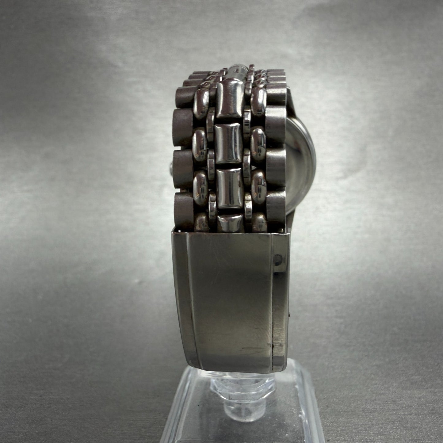 Seiko Sportsman Watch Men 36mm Silver Dial Silver Tone Date Manual 14112 Runs7