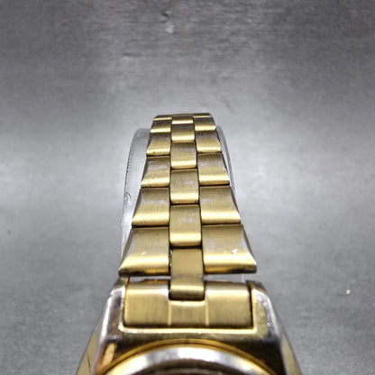 Seiko Automatic Watch Women 25mm Champagne Dial Gold Tone Daydate 4206-0469 Runs4
