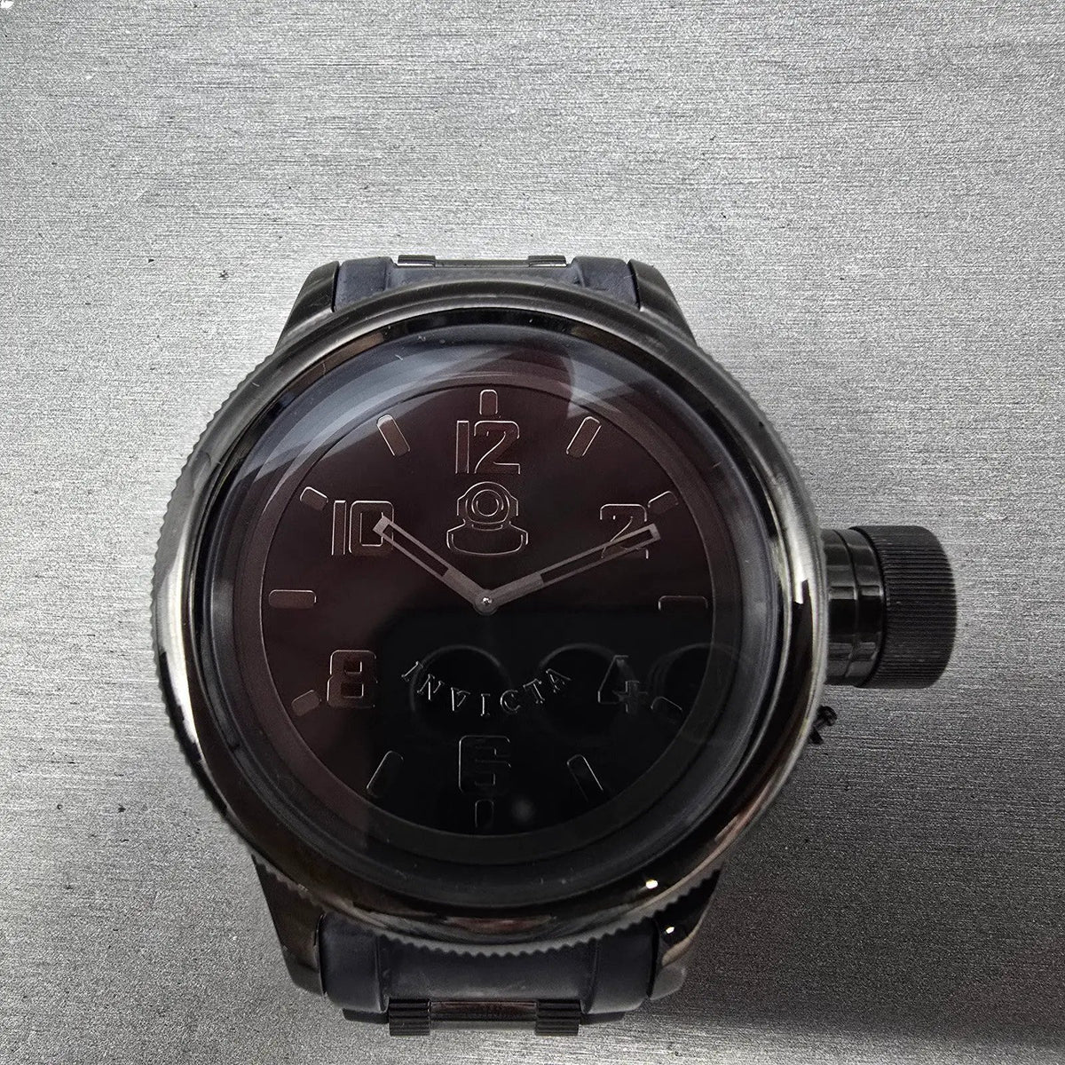 Invicta Russian Diver Watch Men 51mm Black Dial Black Case Round 0394 New Batt0