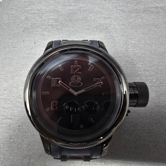 Invicta Russian Diver Watch Men 51mm Black Dial Black Case Round 0394 New Batt0