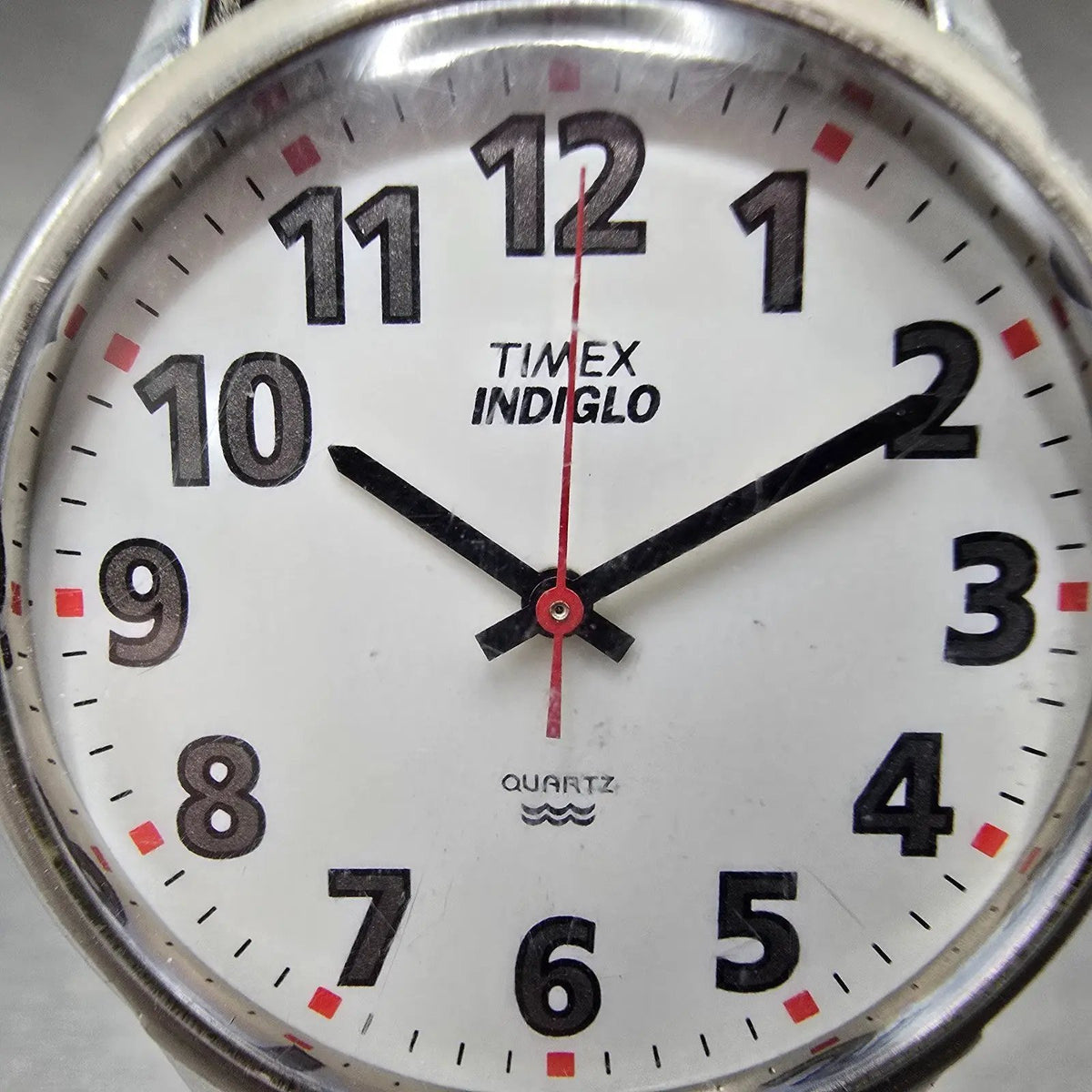 Timex Easy Reader Watch Men 35mm White Dial Silver Tone Indiglo Round New Batt1