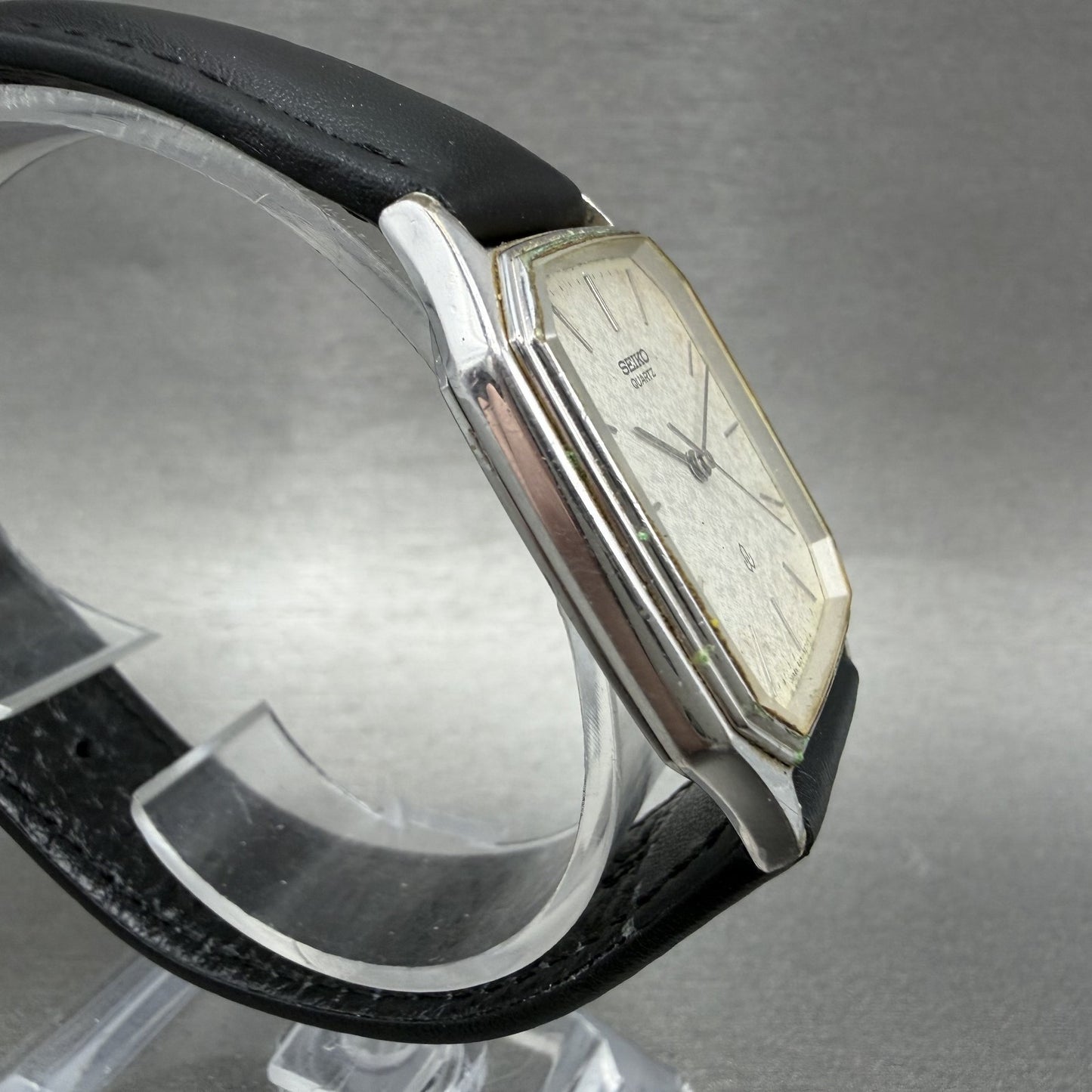 Seiko Tank Watch Men 27mm Silver Dial Silver Tone 64315150 New Battery3