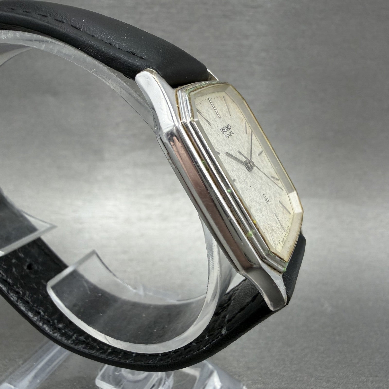 Seiko Tank Watch Men 27mm Silver Dial Silver Tone 64315150 New Battery3
