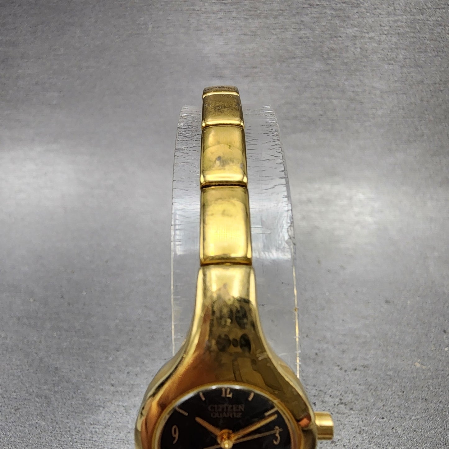 Citizen Watch Women 20mm Black Dial Gold Tone Round 5930S99230 New Battery4