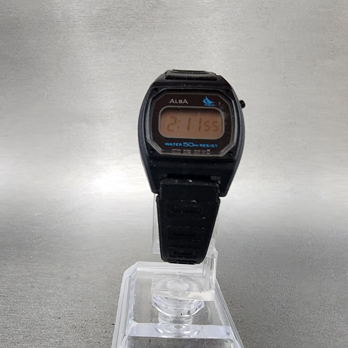 Seiko Alba Digital Watch Women 23mm Black Dial Black Tone W2065010 New Battery5