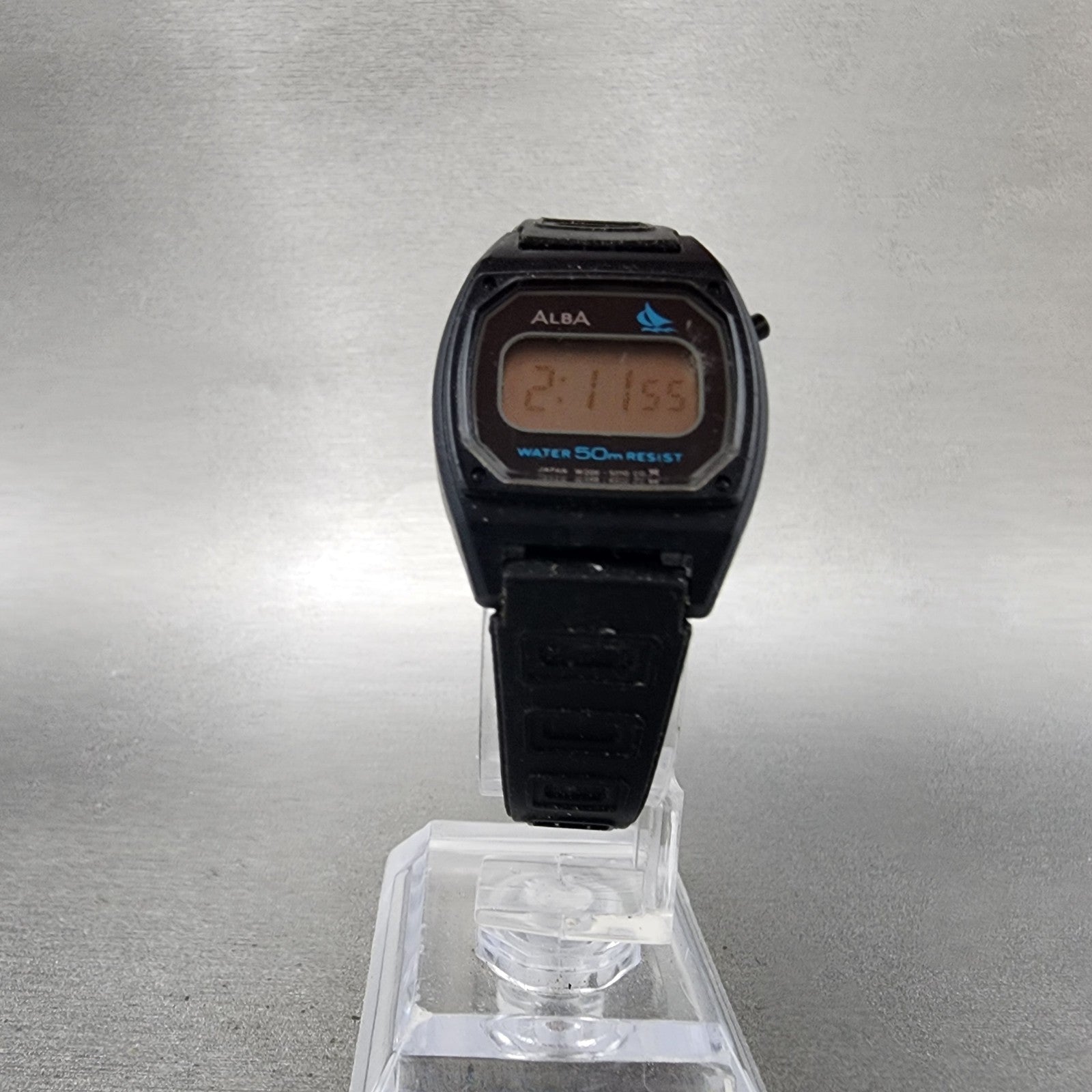 Seiko Alba Digital Watch Women 23mm Black Dial Black Tone W2065010 New Battery5