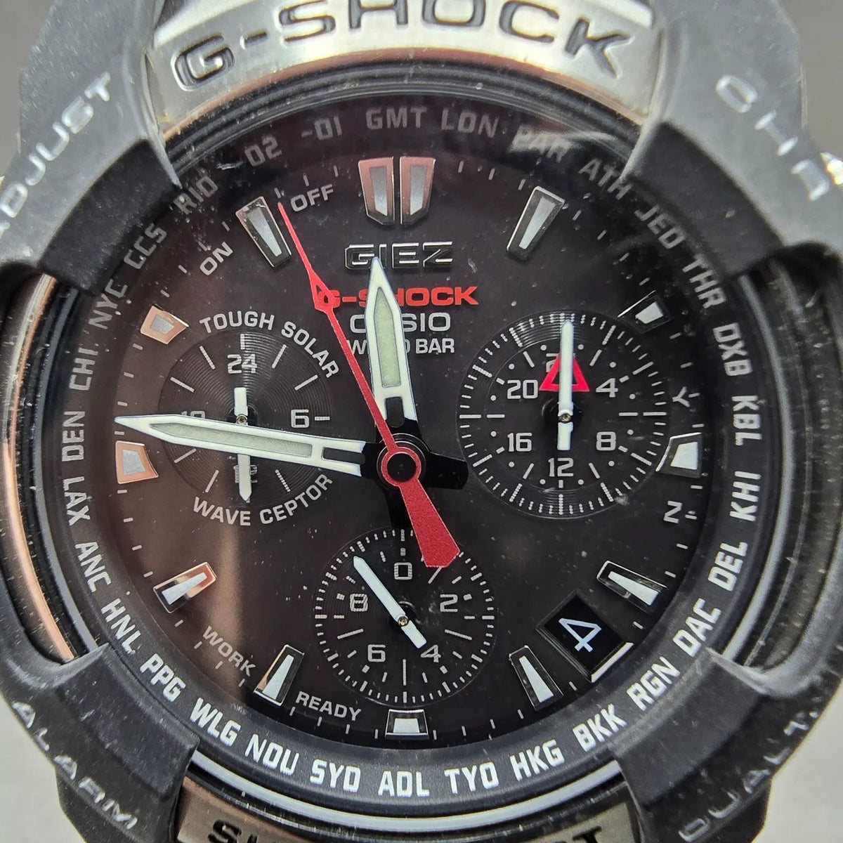 Casio G-Shock GS-1000 Watch Men 47mm Black Dial Black Silver Date Round Works1