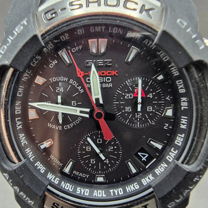 Casio G-Shock GS-1000 Watch Men 47mm Black Dial Black Silver Date Round Works1