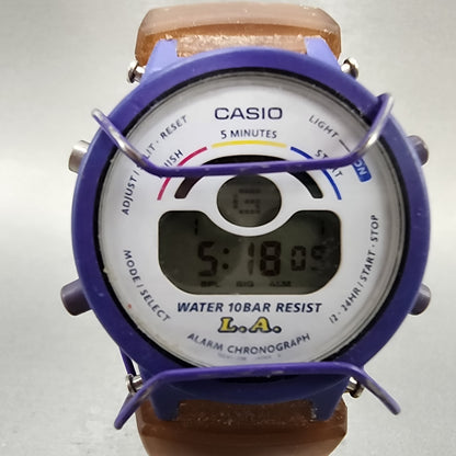 Casio BabyG BG110 Watch Women 34mm Digital Purple Tone Daydate Round New batt1