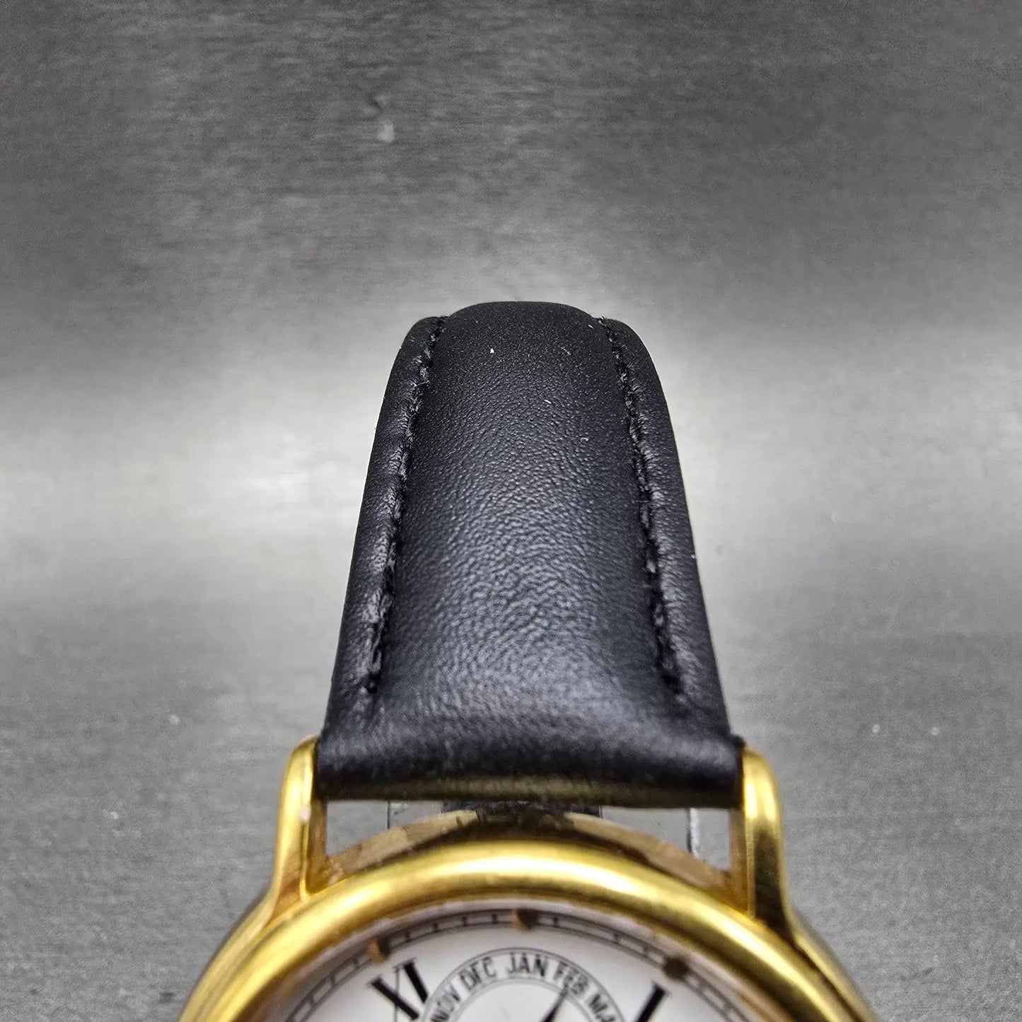 Seiko Pulsar Triple Calendar Watch Men 34mm White Dial Gold Tone V33F7020 NewBat4