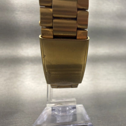 Seiko Spirit Watch Men 32mm Champagne Dial Gold Tone Daydate 7N48-5000 New Batt7