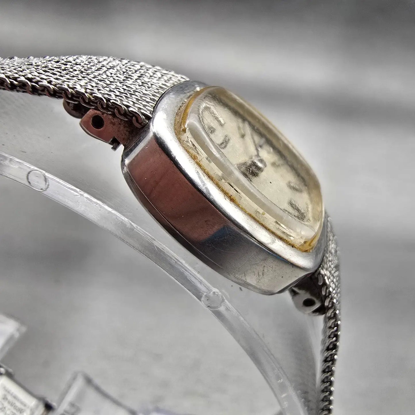 Seiko Watch Women 16mm Silver Dial Silver Tone Rectangle 11-5189 Works Vintage3