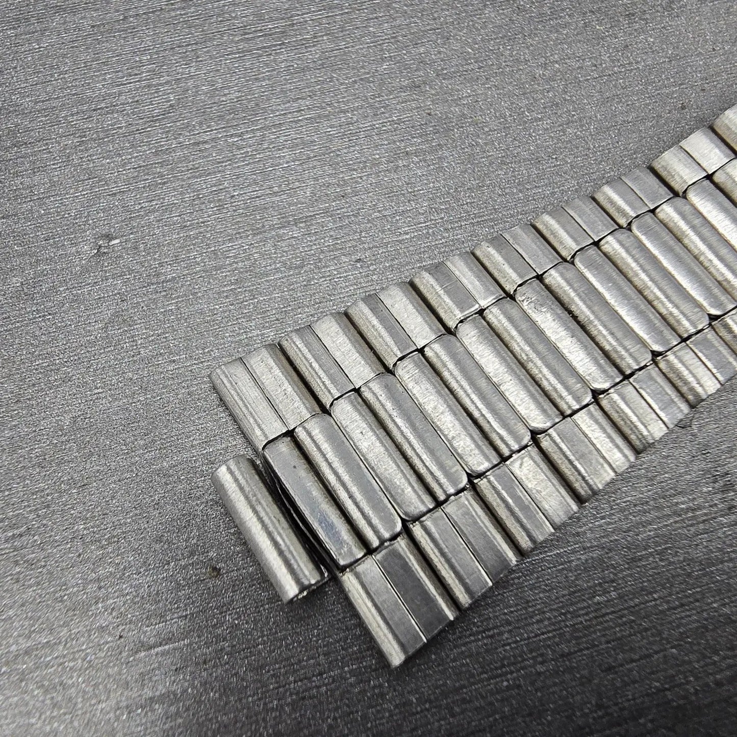 Seiko  Bracelet 20mm Stainless Steel Silver Tone Tri Folding Clasp VTG Japan8