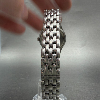 Bulova Watch Women 28mm Silver Dial Silver Tone Round 96L32 New Battery7