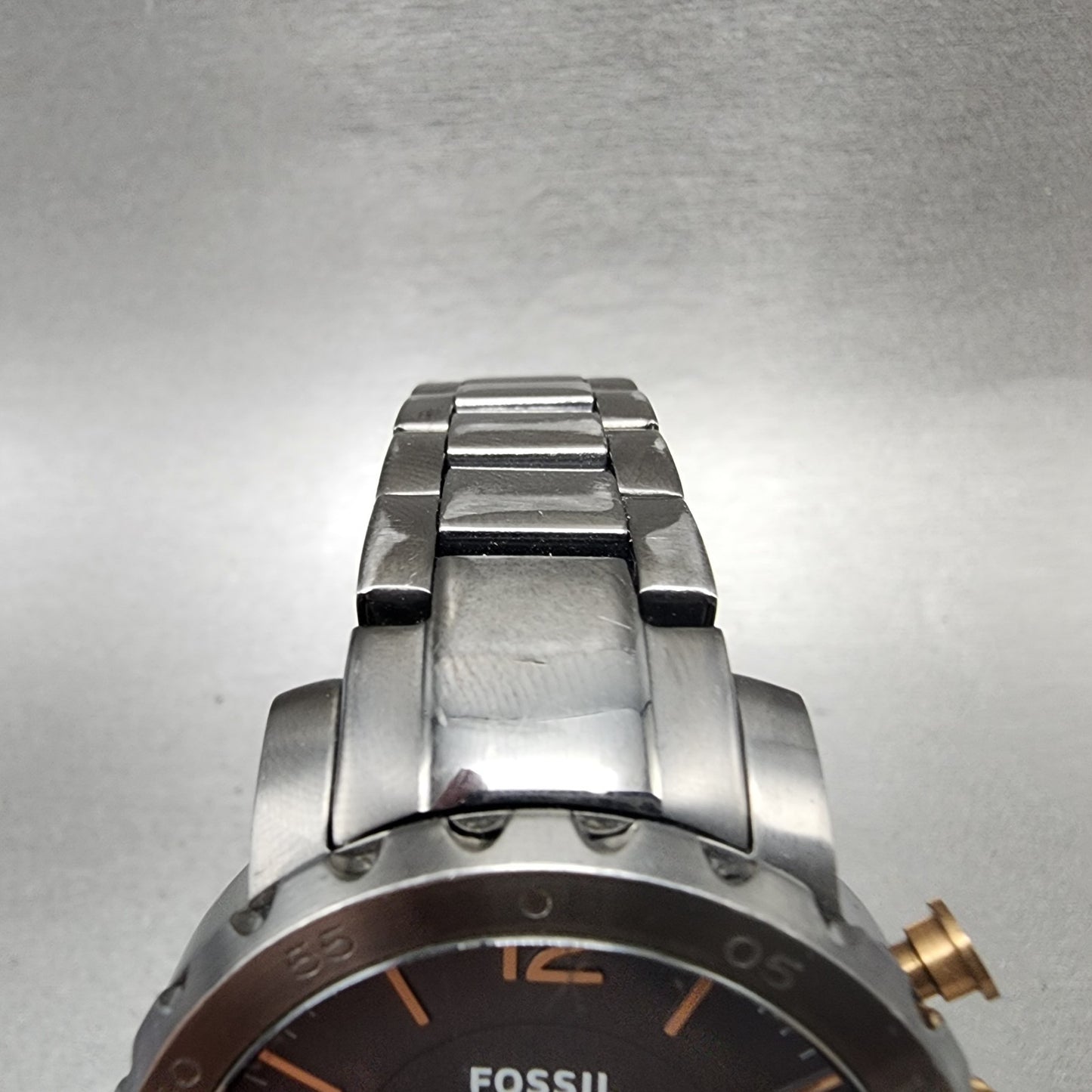 Fossil Chronograph Watch Women 39mm Black Dial Gray Tone Date AM4431 New Battery4