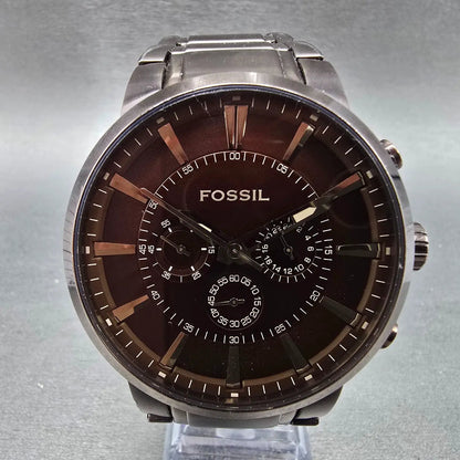 Fossil Chronograph Watch Men 48mm Brown Dial Brown Tone FS-4357 PARTS0