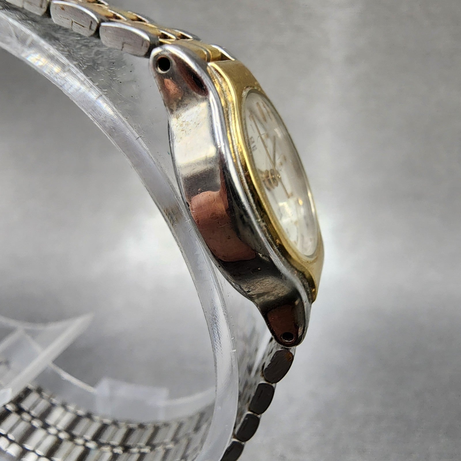 Seiko SX Watch Women 19mm Cream Dial Two Tone Round V4010281 New Battery VTG4