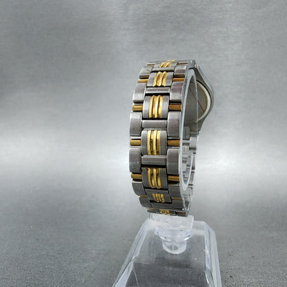 Bulova Watch Women 29mm MOP Dial Two Tone Date Round 98P116 New Battery7