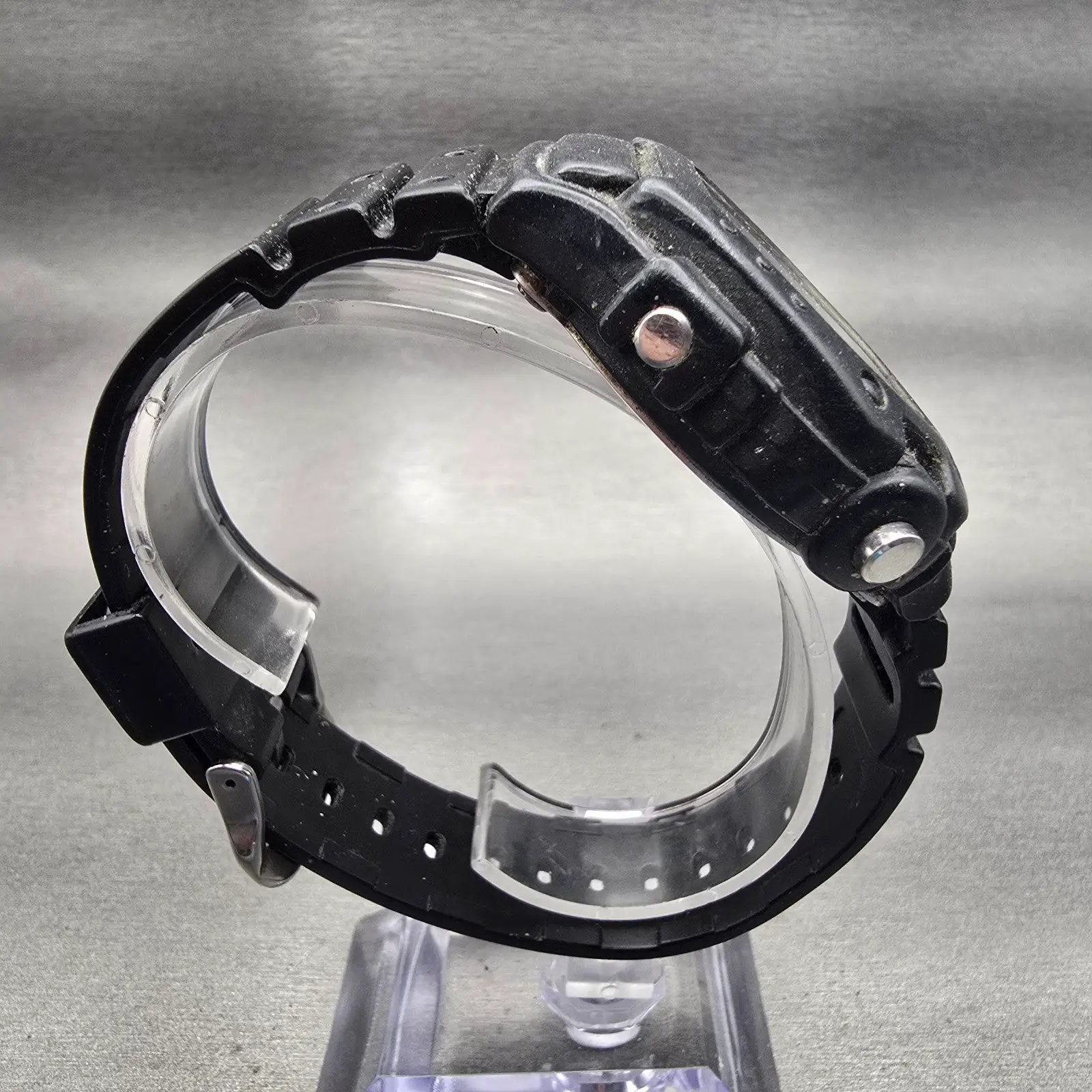 Casio DW-290 Digital Watch Men 46mm Black Dial Black Alarm Chrono New Battery8