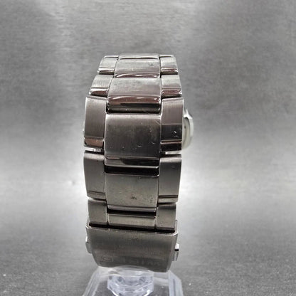 Alba Solar Chronograph Watch Men 42mm Black Dial Steel Date V175-0AB0 Works7