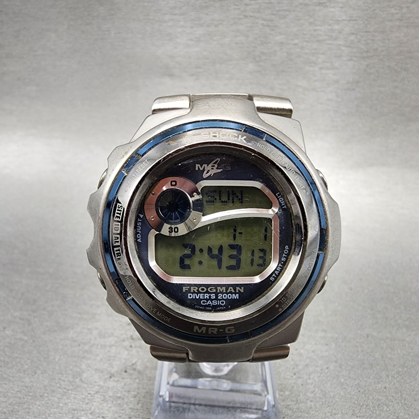 Casio GShock MRG1100 Frogman Watch Men 45mm Digital Titanium New Battery0