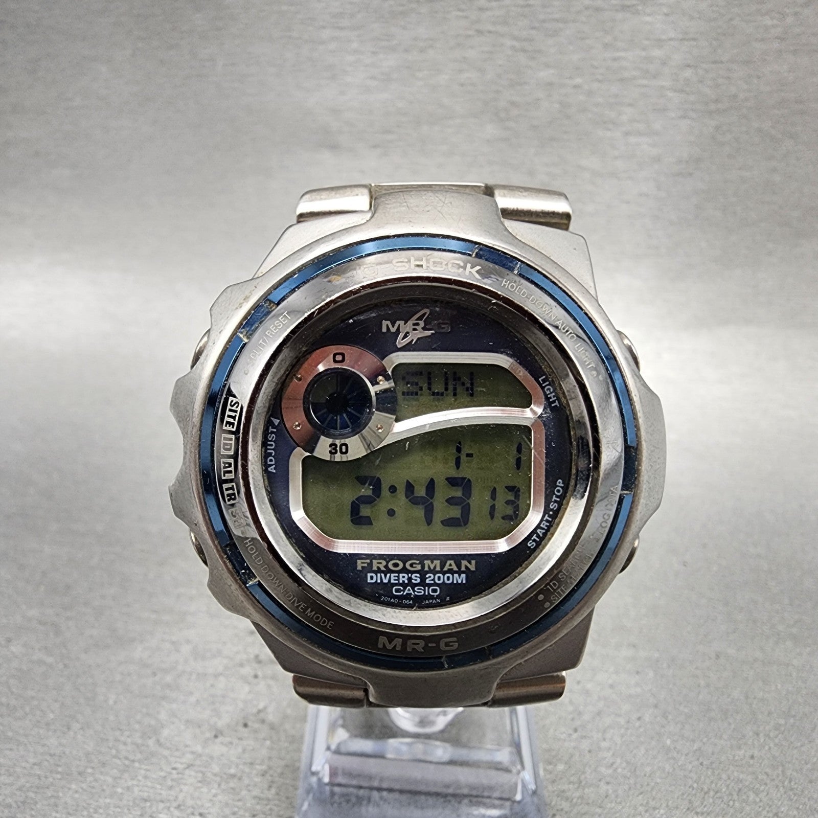 Casio GShock MRG1100 Frogman Watch Men 45mm Digital Titanium New Battery0