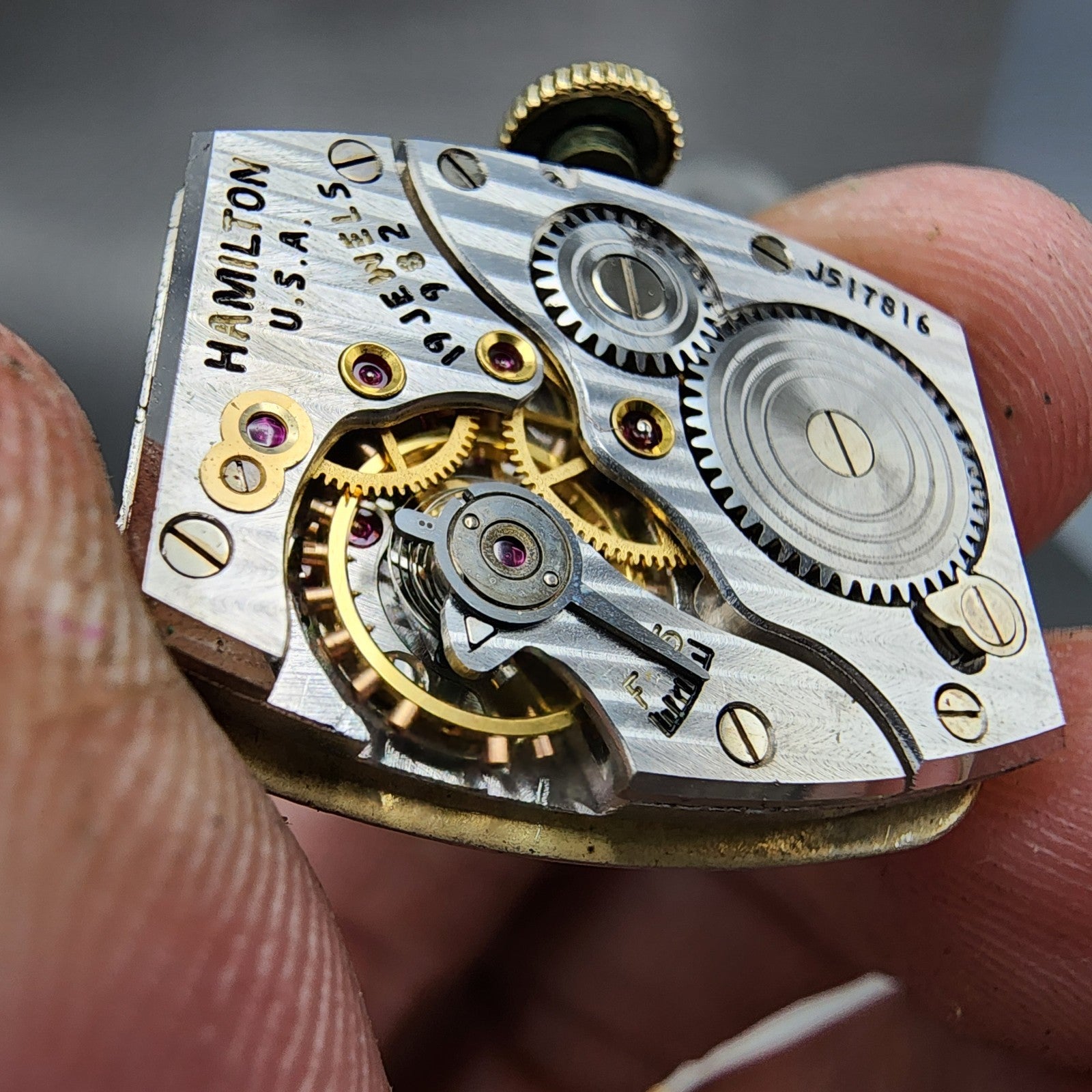 Hamilton Boulton Watch Men 23mm Cream Dial 14K Gold Filled Manual Wind Runs VTG12