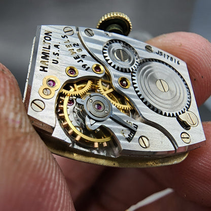 Hamilton Boulton Watch Men 23mm Cream Dial 14K Gold Filled Manual Wind Runs VTG12