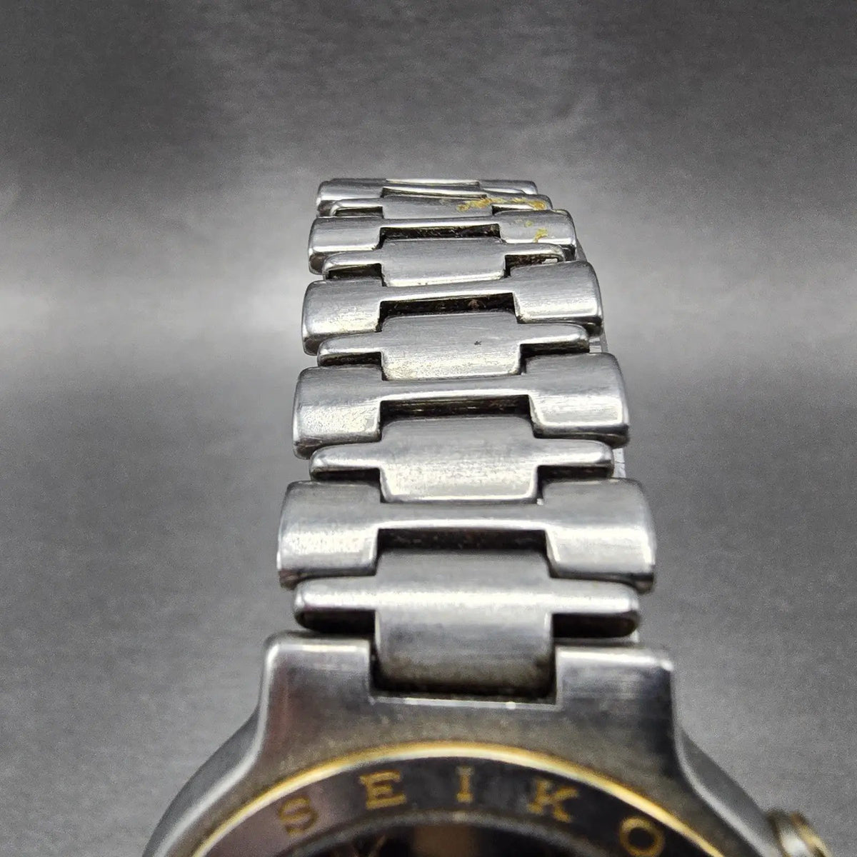 Seiko Moon Phase Watch Men 35mm Blue Dial Steel 7F33 Movement Daydate 6119 PARTS5