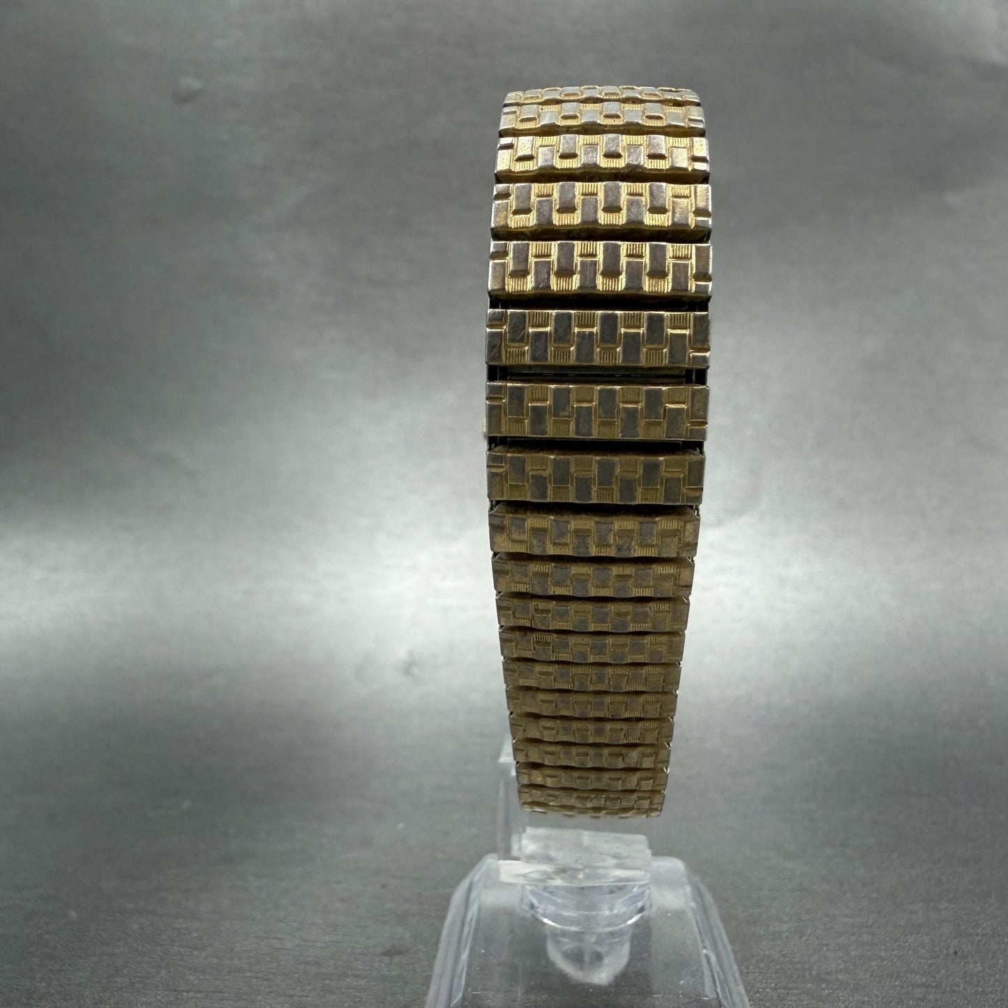 Wittnauer Tank Watch Men 26mm Gold Dial Gold Tone Rectangle New Battery7