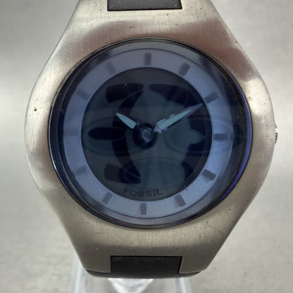Fossil Big Tic Watch Women 32mm Blue Dial Silver Tone Round JR-7955 New Battery1